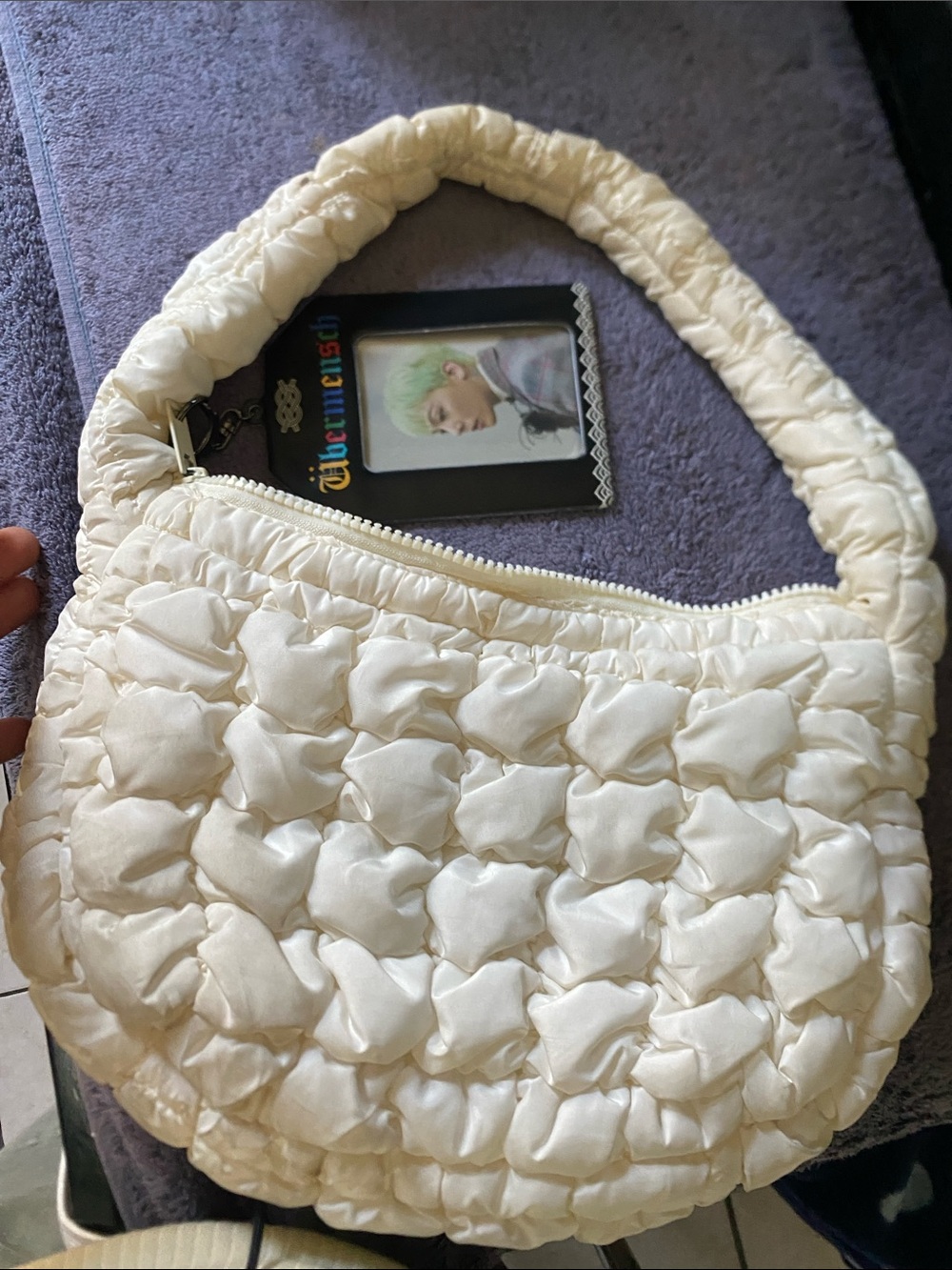 COS Cream Quilted Mini Shoulder Bag - Picture 6 of 9